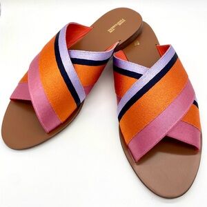 Diane Von Furstenberg Orange and Pink Sandals-New in Box